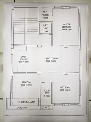 Floor Plan in 6+ BHK Apartment at New Town – for Sale