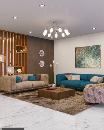 Living Room in 3 BHK Apartment at Supreme Belmac Residences D, Wadgaon Sheri – for Sale
