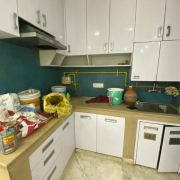 Kitchen in 1 BHK Builder Floor at Malviya Nagar – for Rent