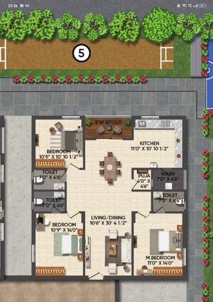 Master Plan in 2 BHK Apartment at Garuda Grandeur, Bowrampet – for Sale