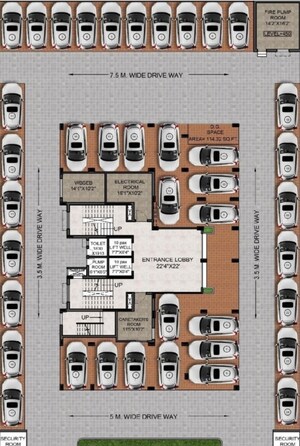Floor Plan in 3 BHK Apartment at New Town – for Sale