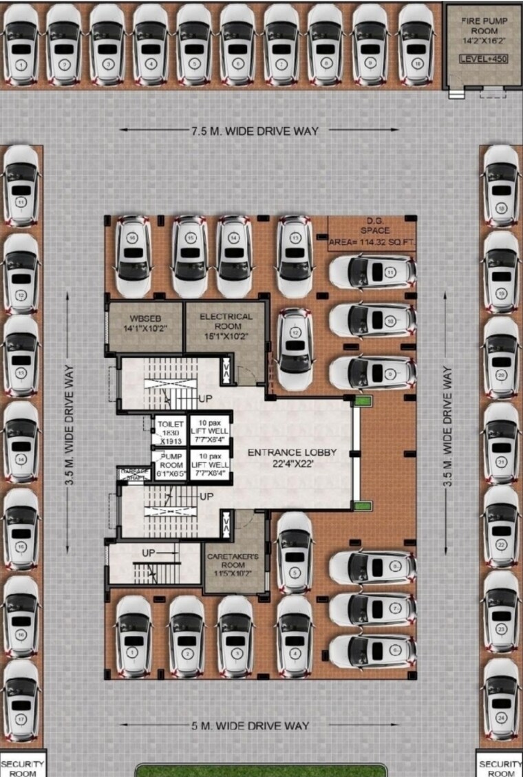 Floor Plan, new town 3 Bedroom 1485 Sq.Ft. Apartment In New Town Kolkata 8753523