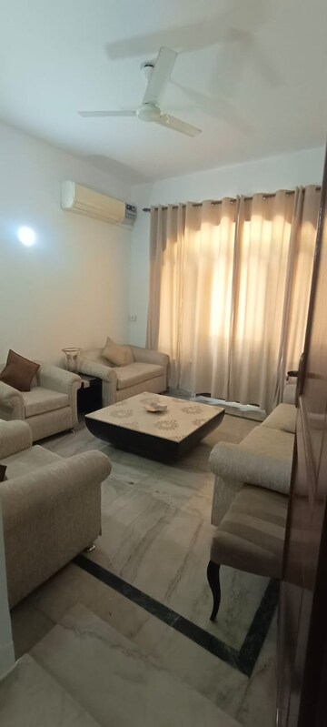 Living Room in 3 BHK Builder Floor at Shivalik Colony – for Rent