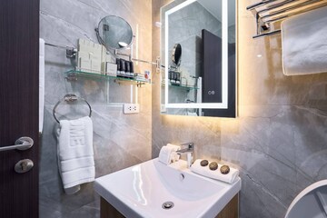 Bathroom in  Office Space at Mathuradas Mill Compound, Lower Parel – for Rent