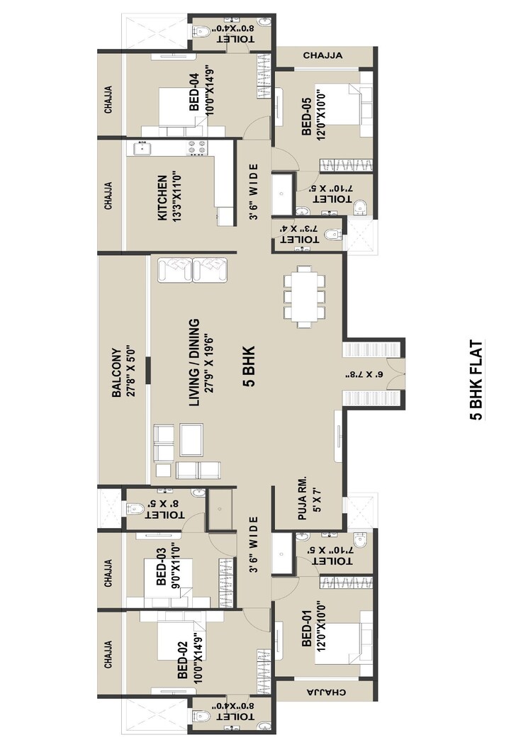 Floor Plan, kharghar sector 19 3 Bedroom 1800 Sq.Ft. Apartment In Kharghar Sector 19 Navi Mumbai 8754358