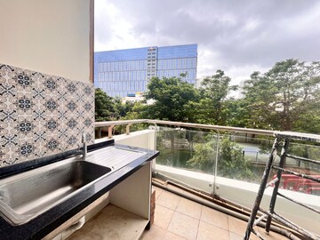 Balcony in 2.5 BHK Apartment at Mantri Lithos, Thanisandra – for Rent