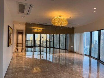 Living Room in 4 BHK Apartment at Lodha World View, Worli – for Rent