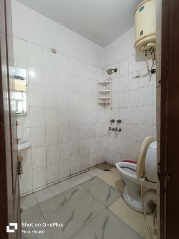 Bathroom in 1 BHK Builder Floor at Malviya Nagar – for Rent