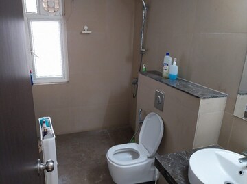 Bathroom in 1 BHK Apartment at Highland Residency CHSL, Balkum Pada – for Rent