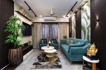 Living Room in 3 BHK Apartment at Shah Heights, Kharghar – for Rent