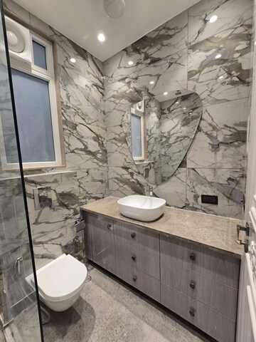 Bathroom in 3 BHK Builder Floor at Defence Colony – for Rent
