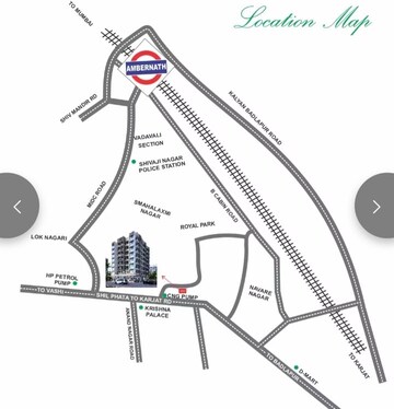 2 BHK Apartment – Map Location View at Shree Morivali Richmand Park, Ambernath East - for Sale