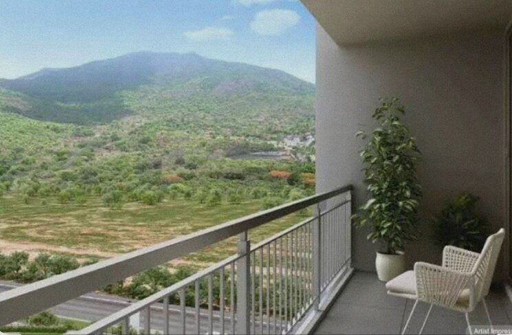 Balcony, godrej-emerald 1.5 Bedroom 525 Sq.Ft. Apartment In Ghodbunder Road Thane 8756682