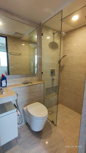 Bathroom in 1 BHK Apartment at Hiranandani Zen Maple, Powai – for Rent