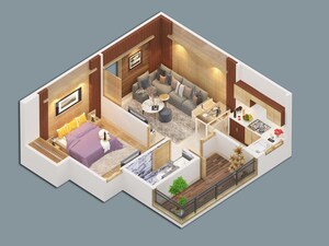 Furnished Amenities in 1 BHK Apartment at The Century Elite, Bhankrota – for Sale