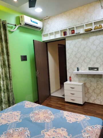 Master Bedroom in 1 BHK Apartment at Bhairaav Goldcrest Residency, Ghansoli – for Rent