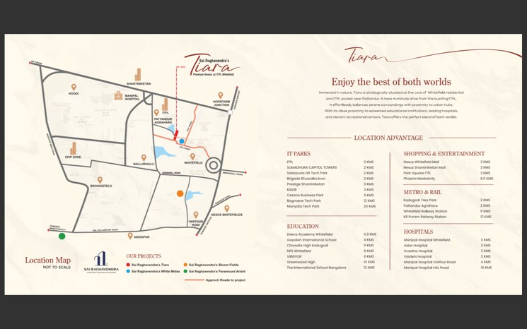 Map Location, sai-raghavendra-tiara 3 Bedroom 1485 Sq.Ft. Apartment In Whitefield Bangalore 8759138