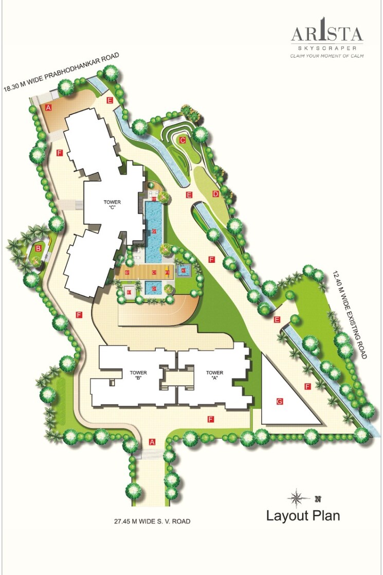 Master Plan, sahajanand-arista 2 Bedroom 820 Sq.Ft. Apartment In Goregaon West Mumbai 8759497