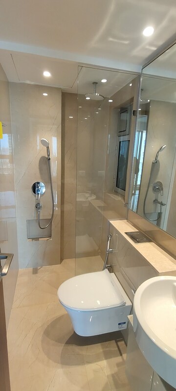 Bathroom in 3 BHK Apartment at Hiranandani Highland, Powai – for Rent