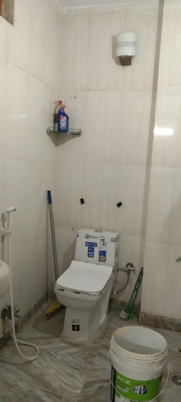 Bathroom in 1 BHK Builder Floor at Mehrauli – for Rent