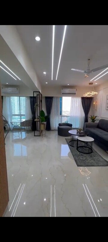 Living Room in 3 BHK Apartment at Oxford Navrang Oasis, Goregaon West – for Rent