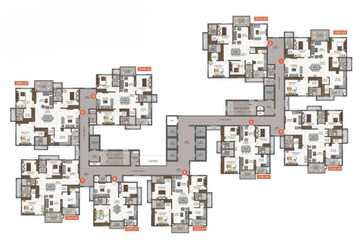 Floor Plan in 3 BHK Apartment at Rajapushpa Imperia, Tellapur – for Sale