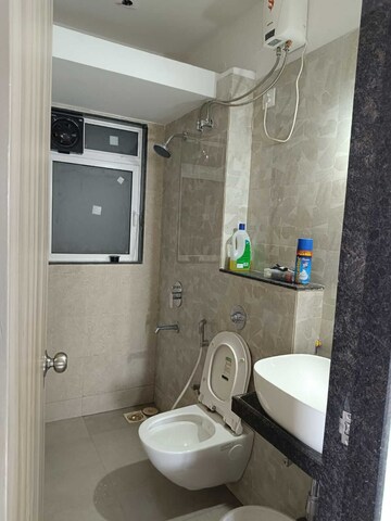 Bathroom in 2 BHK Apartment at Ashar Axis, Majiwada – for Rent