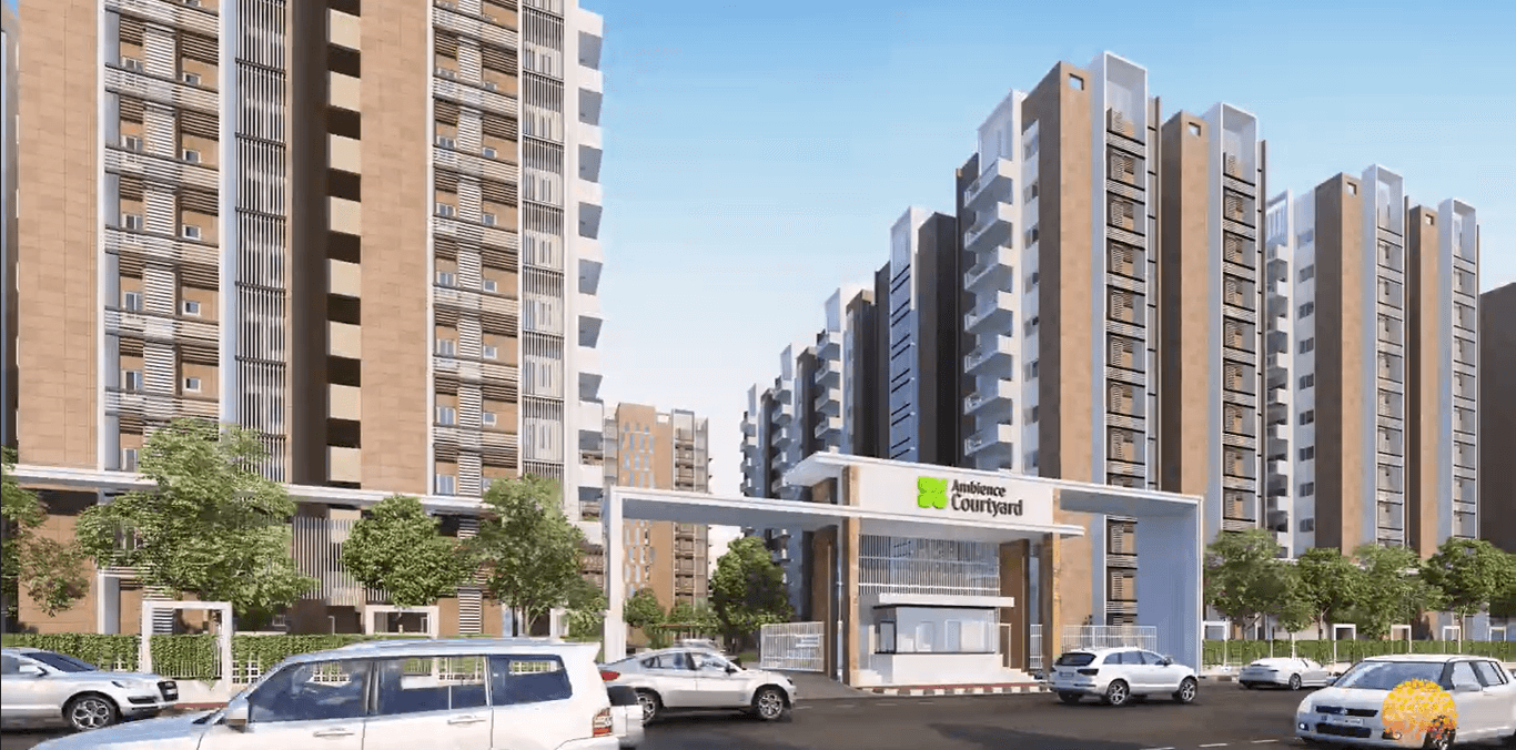 2.5 BHK + Pooja Room 1340 Sq.Ft. Apartment in Ambience Courtyard