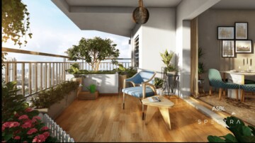 Balcony in 3 BHK Apartment at ASBL Spectra, Financial District – for Sale