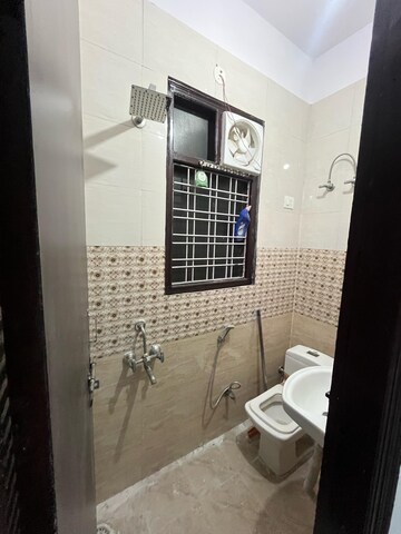 Bathroom in 3 BHK Apartment at Uphaar Homes, Rajendra Park – for Rent