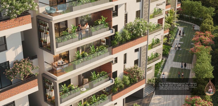 Balcony, sunshine-destino 3 Bedroom 2841 Sq.Ft. Apartment In Puppalaguda Hyderabad 8760336