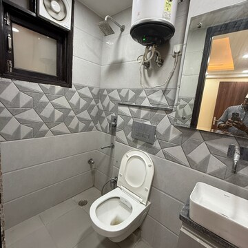 Bathroom in 1 BHK Builder Floor at Chattarpur – for Rent