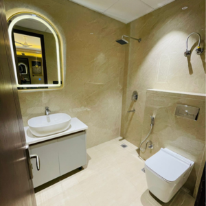 Attached Bathroom in 3 BHK Builder Floor at Anant Raj The Estate Residences, Sector 63a – for Sale