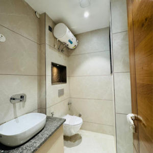 Bathroom in 4 BHK Builder Floor at Ansal API Esencia, Sector 67 – for Sale