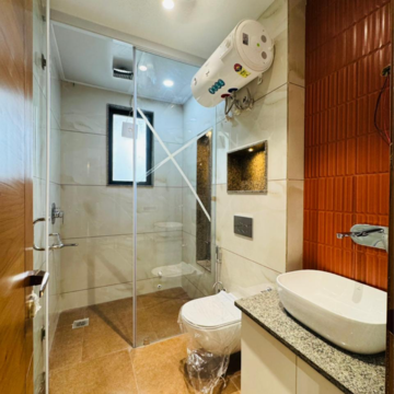 Bathroom in 4 BHK Builder Floor at Ansal API Esencia, Sector 67 – for Sale