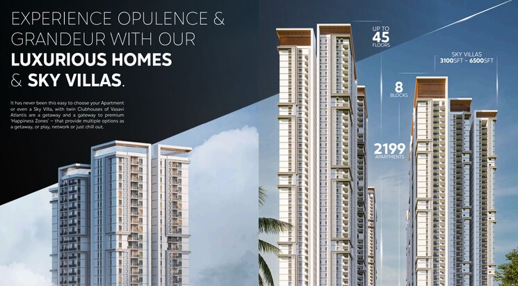 Exterior View, vasavi-atlantis 3 Bedroom 1760 Sq.Ft. Apartment In Narsingi Hyderabad 8760760