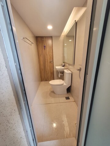 Bathroom in 1 BHK Apartment at Hiranandani Estate Solitaire C, Ghodbunder Road – for Rent