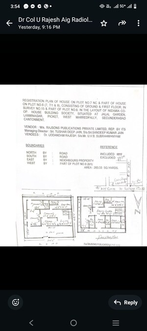 Floor Plan in  Office Space at West Marredpally – for Sale
