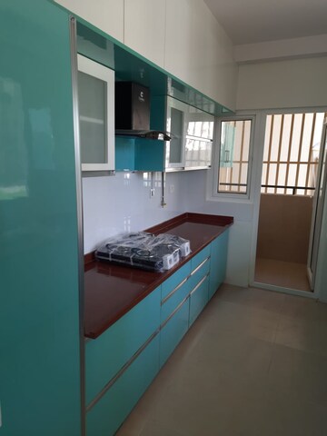Kitchen in 3 BHK Apartment at Bhartiya Nikoo Homes, Thanisandra Main Road – for Rent