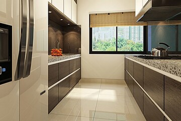 Kitchen in 3 BHK Apartment at Lucent Fressia Ranibello, Malad East – for Rent
