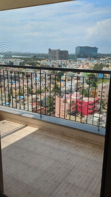 Balcony in 3 BHK Apartment at Sobha Palm Courts, Kogilu – for Rent