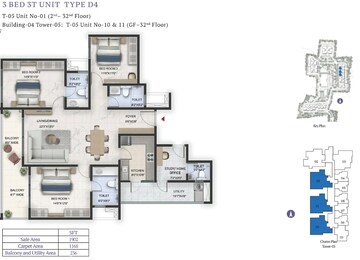 Floor Plan in 3 BHK Apartment at Varthur – for Sale
