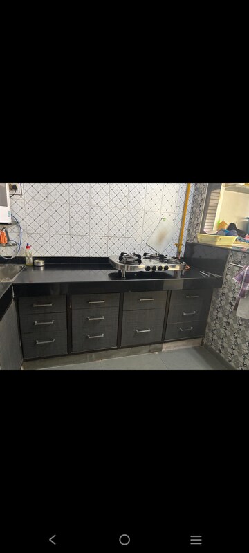 Kitchen in 3 BHK Apartment at Akshar Stadia, Thaltej – for Rent