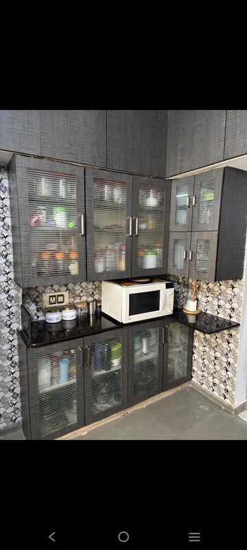 Kitchen in 3 BHK Apartment at Akshar Stadia, Thaltej – for Rent