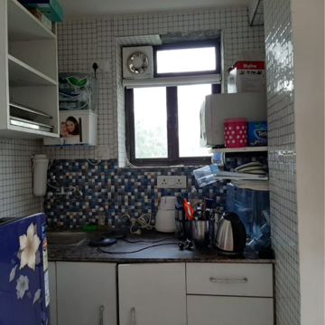 Kitchen in 1.5 BHK Builder Floor at Kalkaji – for Rent