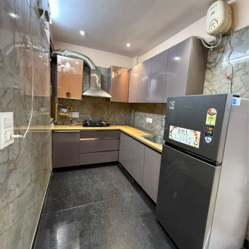 Kitchen in 2 BHK Builder Floor at Lajpat Nagar I – for Rent