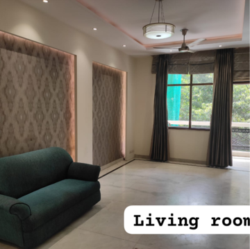 Living Room in 3 BHK Builder Floor at Vikram Nagar – for Rent