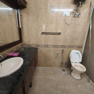 Bathroom in 4 BHK Builder Floor at Sarvapriya Vihar – for Rent
