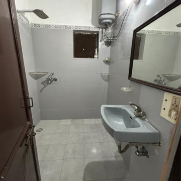 Bathroom in 2 BHK Builder Floor at Kalkaji – for Rent