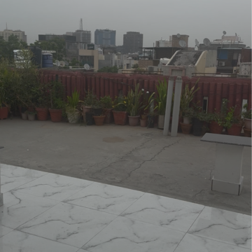 Terrace in 1.5 BHK Builder Floor at Kalkaji – for Rent